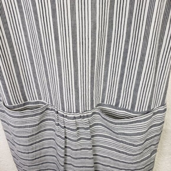 Theory $315 Sially Striped Cotton Summer Dress size 6 Spaghetti Straps Coastal - Picture 5 of 12